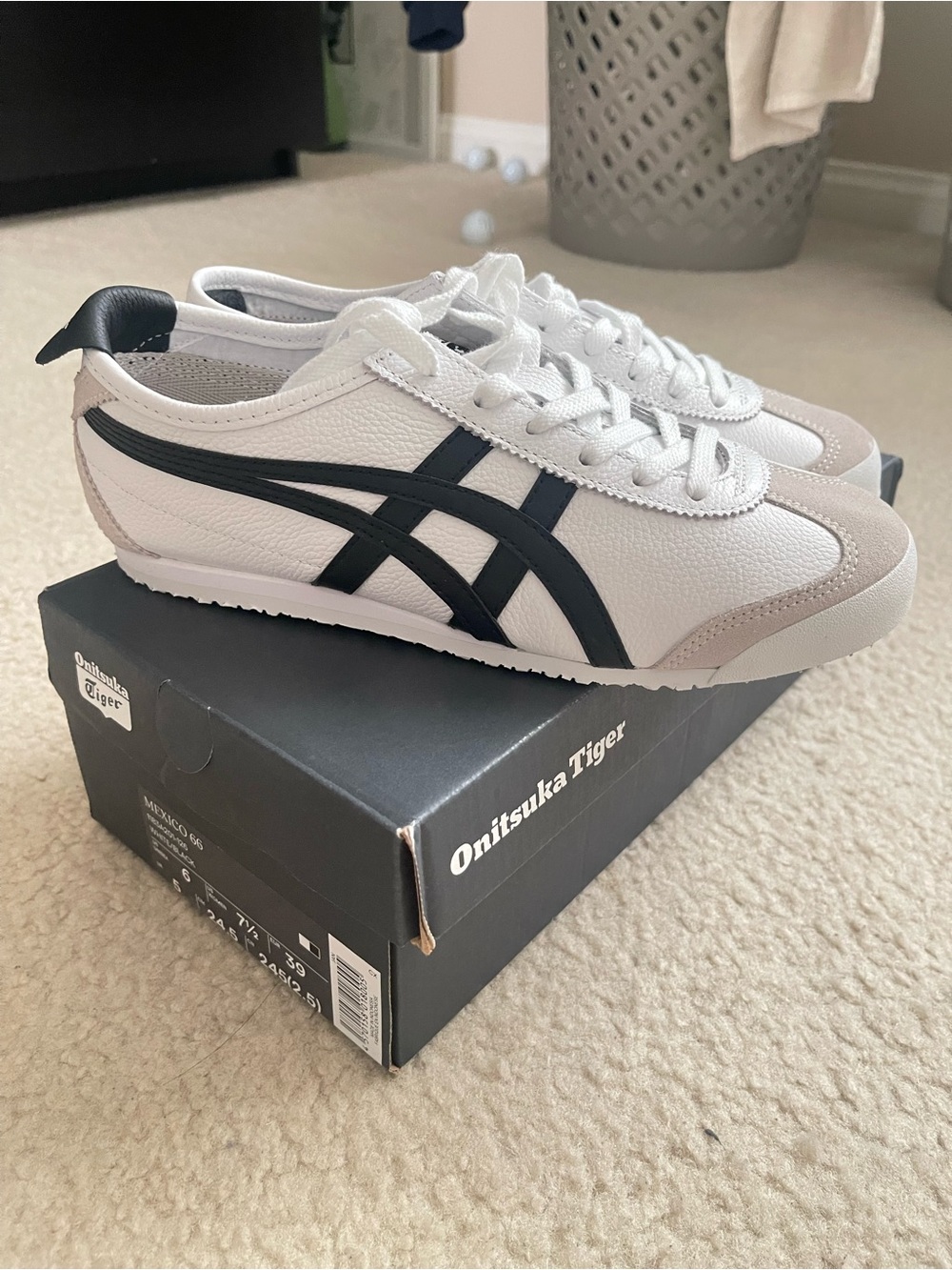 Onitsuka Tiger by Asics Mexico 66 Sneakers in White and Black